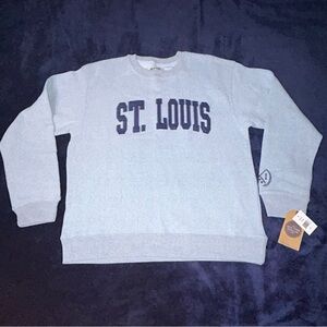 St. Louis Men's Gray Crewneck Sweater